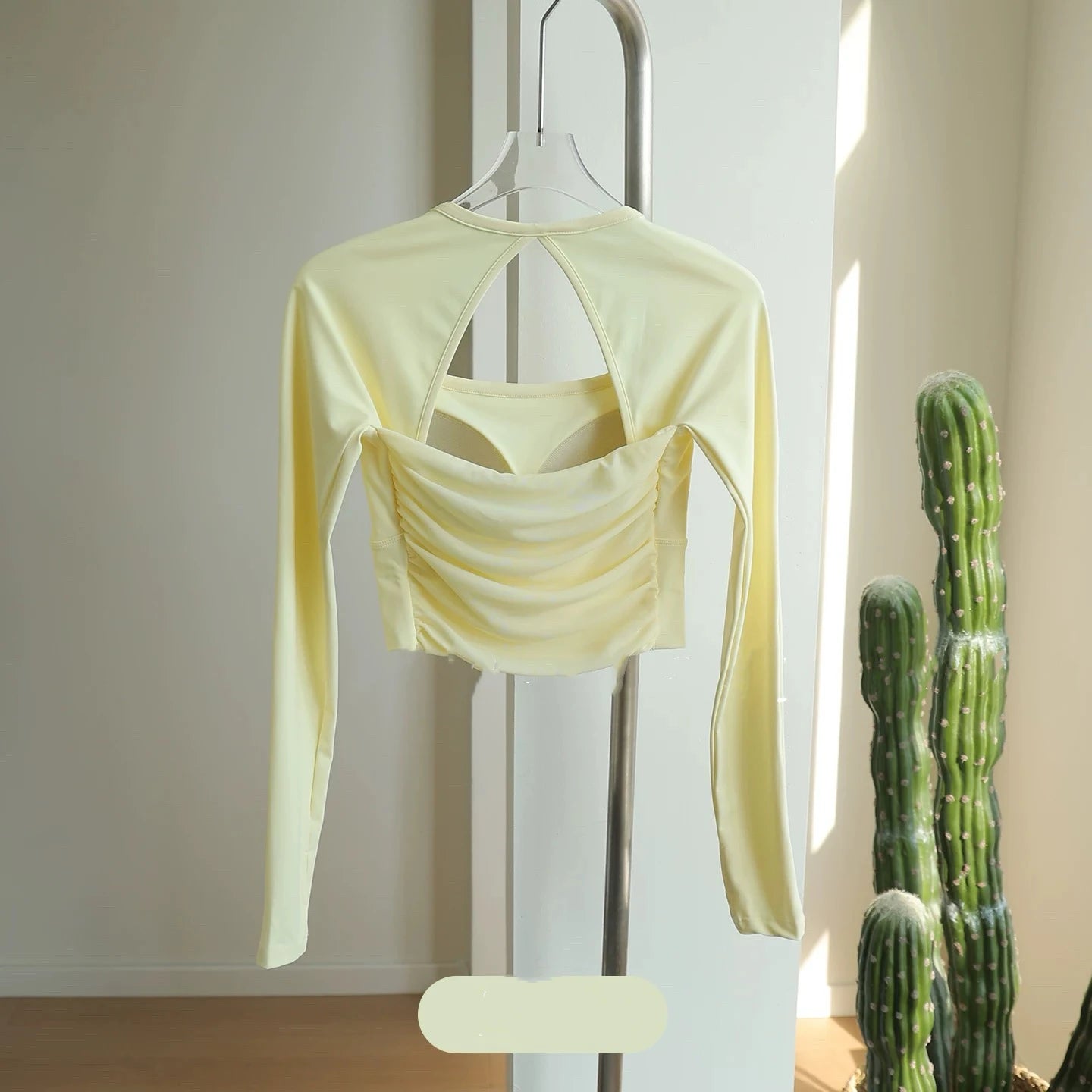 Long Sleeve Sports Top with Built-in Chest Pads - Glowbitz.store