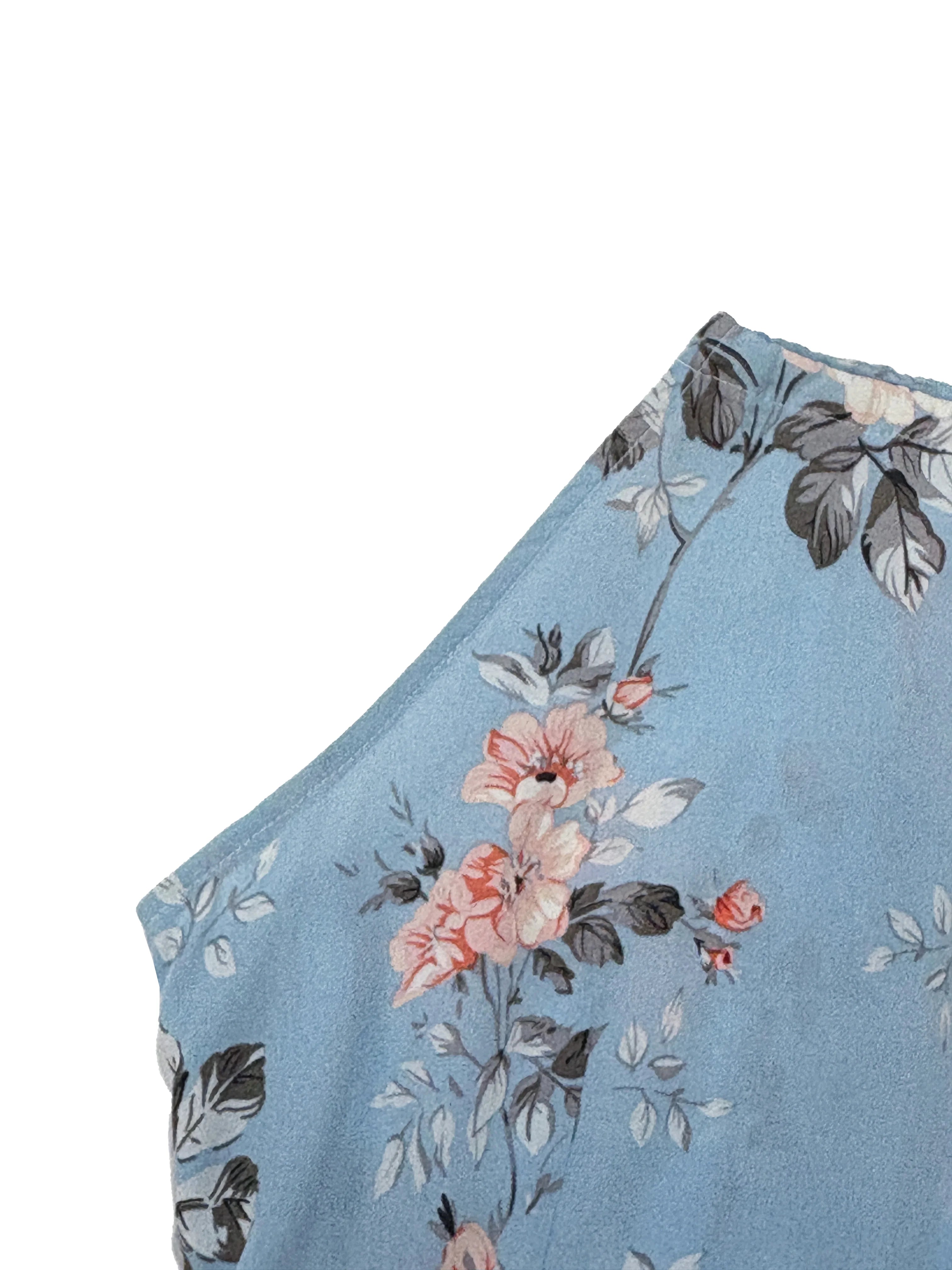 Floral Halter High-Slit Maxi Dress