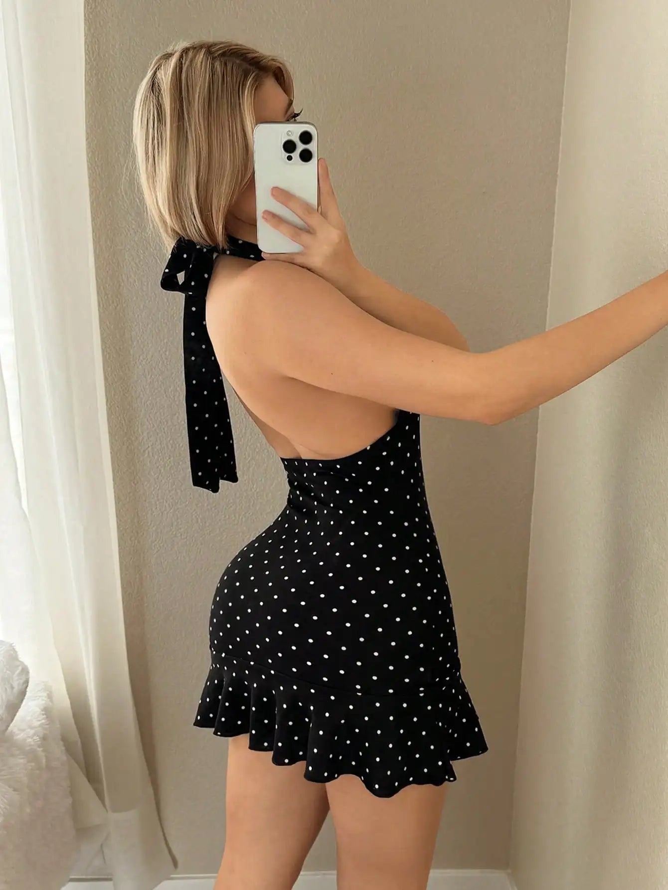 Halter Backless Mini Dress