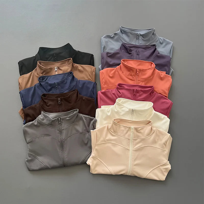 Cropped Waist-Cinching Workout Jacket - Glowbitz.store