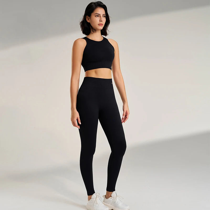 High-Waisted Leggings & Sports Top