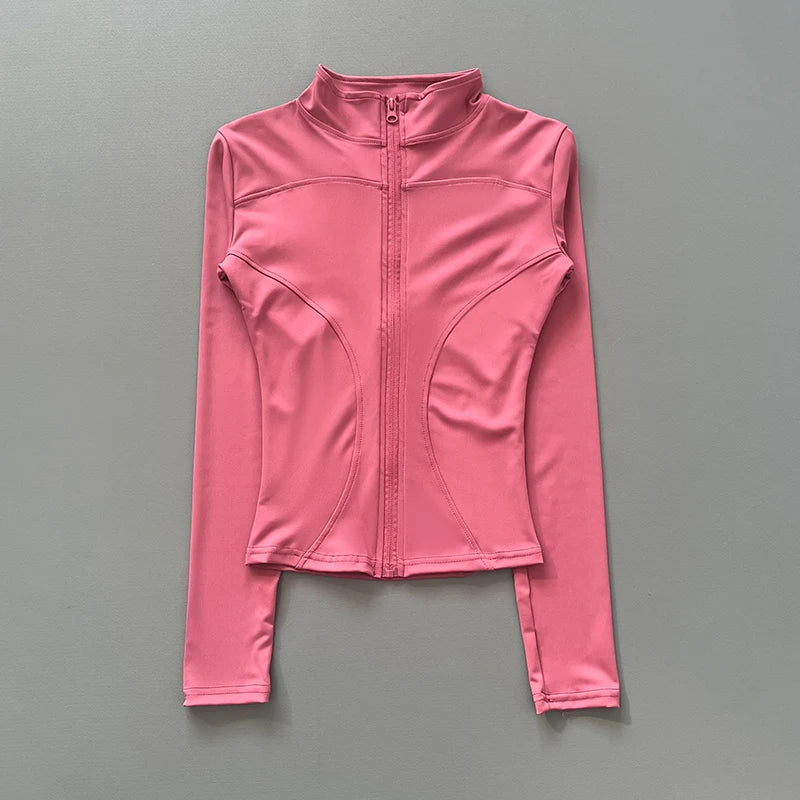Cropped Waist-Cinching Workout Jacket - Glowbitz.store