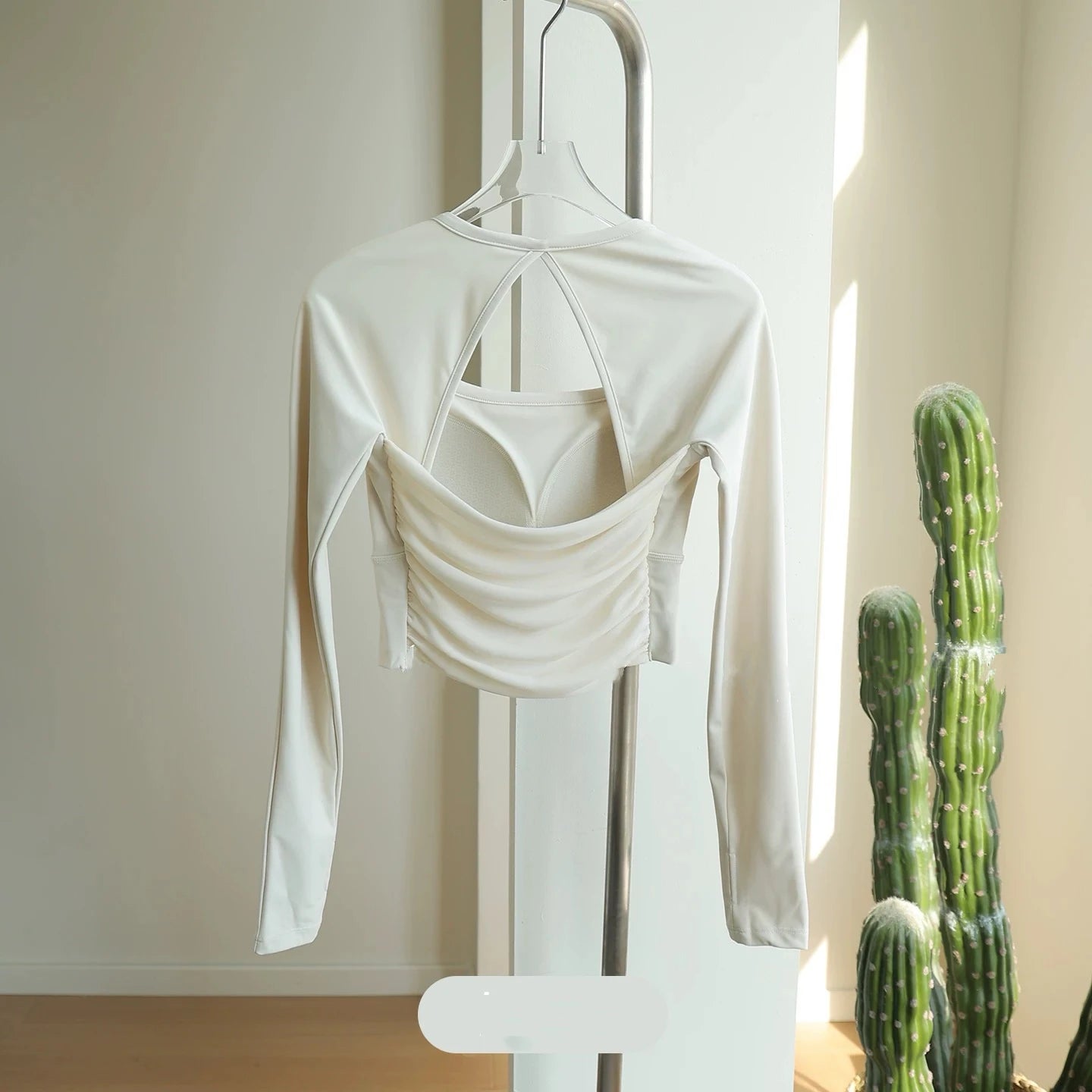 Long Sleeve Sports Top with Built-in Chest Pads - Glowbitz.store