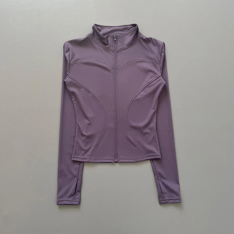 Cropped Waist-Cinching Workout Jacket - Glowbitz.store