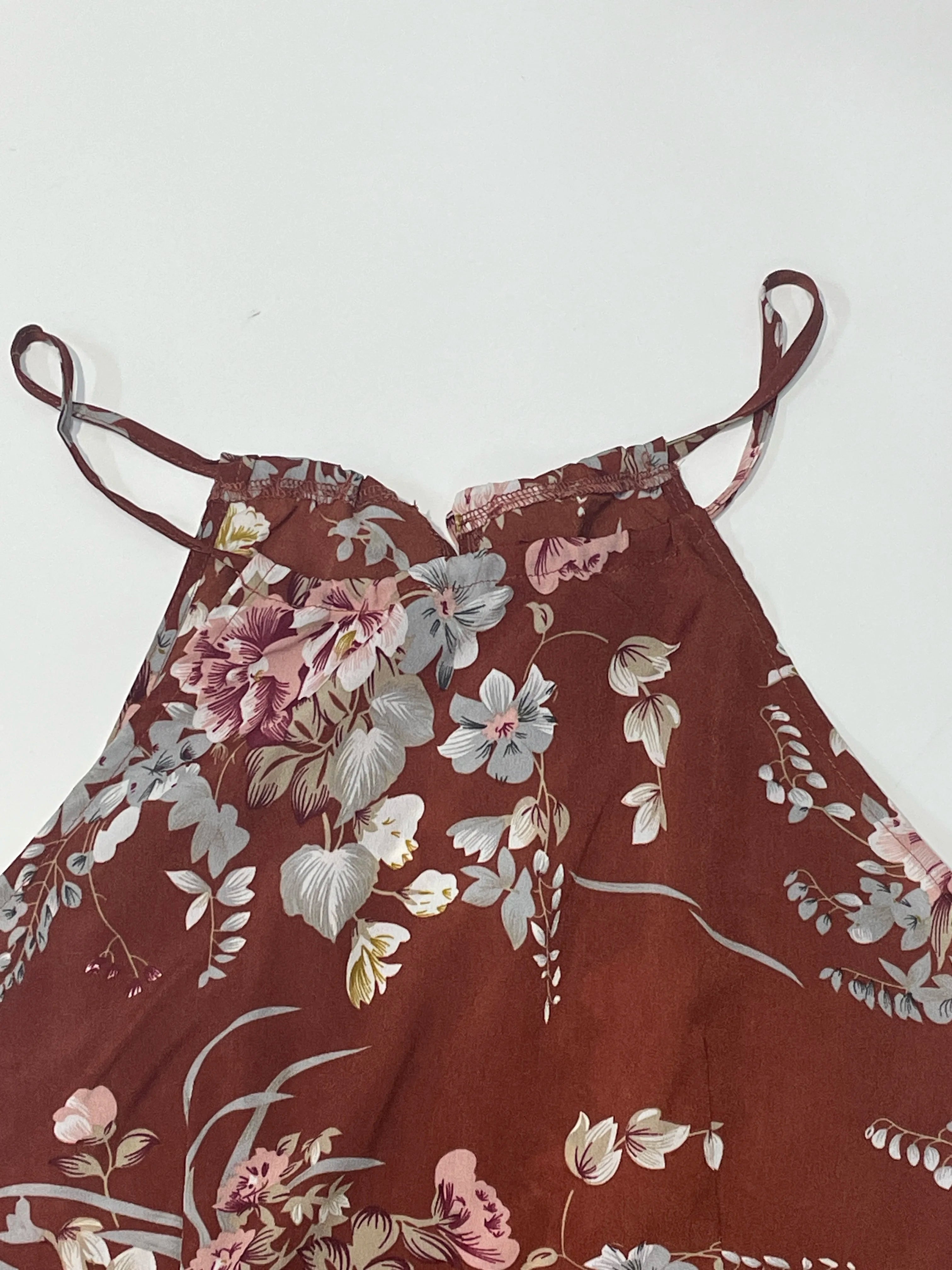 Women's Floral Print High Slit Thigh Halter Dress - Summer Sleeveless Sexy Bodycon Beach Party Clubwear - Glowbitz.store