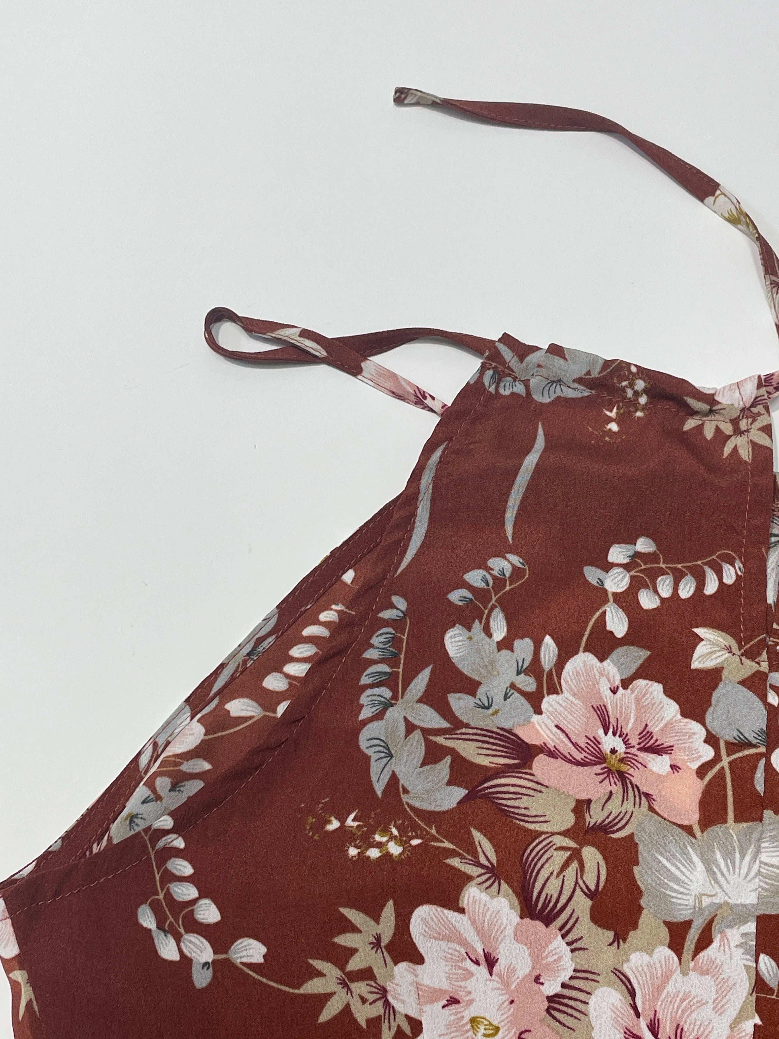 Women's Floral Print High Slit Thigh Halter Dress - Summer Sleeveless Sexy Bodycon Beach Party Clubwear - Glowbitz.store